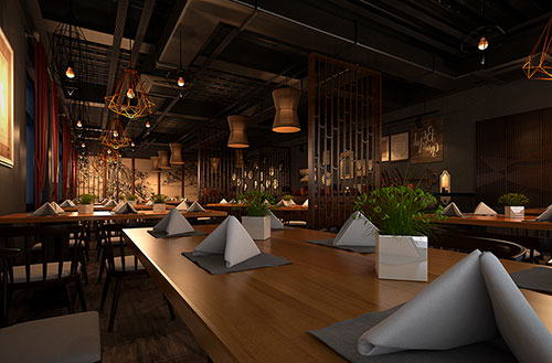 南京简约大气中式风格餐厅设计装修效果图