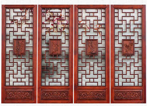 南京折叠可移动落地双面实木雕刻仿古屏风款式大全