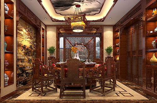 南京温馨雅致的古典中式家庭装修设计效果图